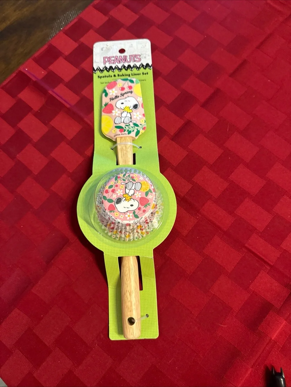 Peanuts Snoopy Spatula & Cupcake Liner Set - Pink Floral
